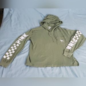 Vs Pink Long Sleeve Hoodie Size Medium